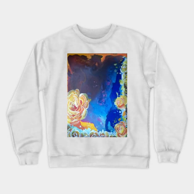 Mad Lucy's Golden Roses Crewneck Sweatshirt by ANoelleJay